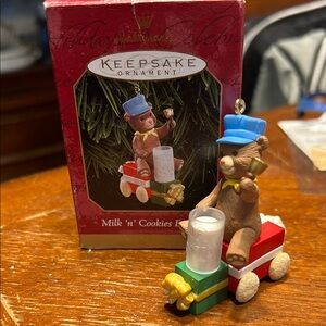 KEEPSAKE the Label Ornament Milk 'n' Cookies Bear Toy